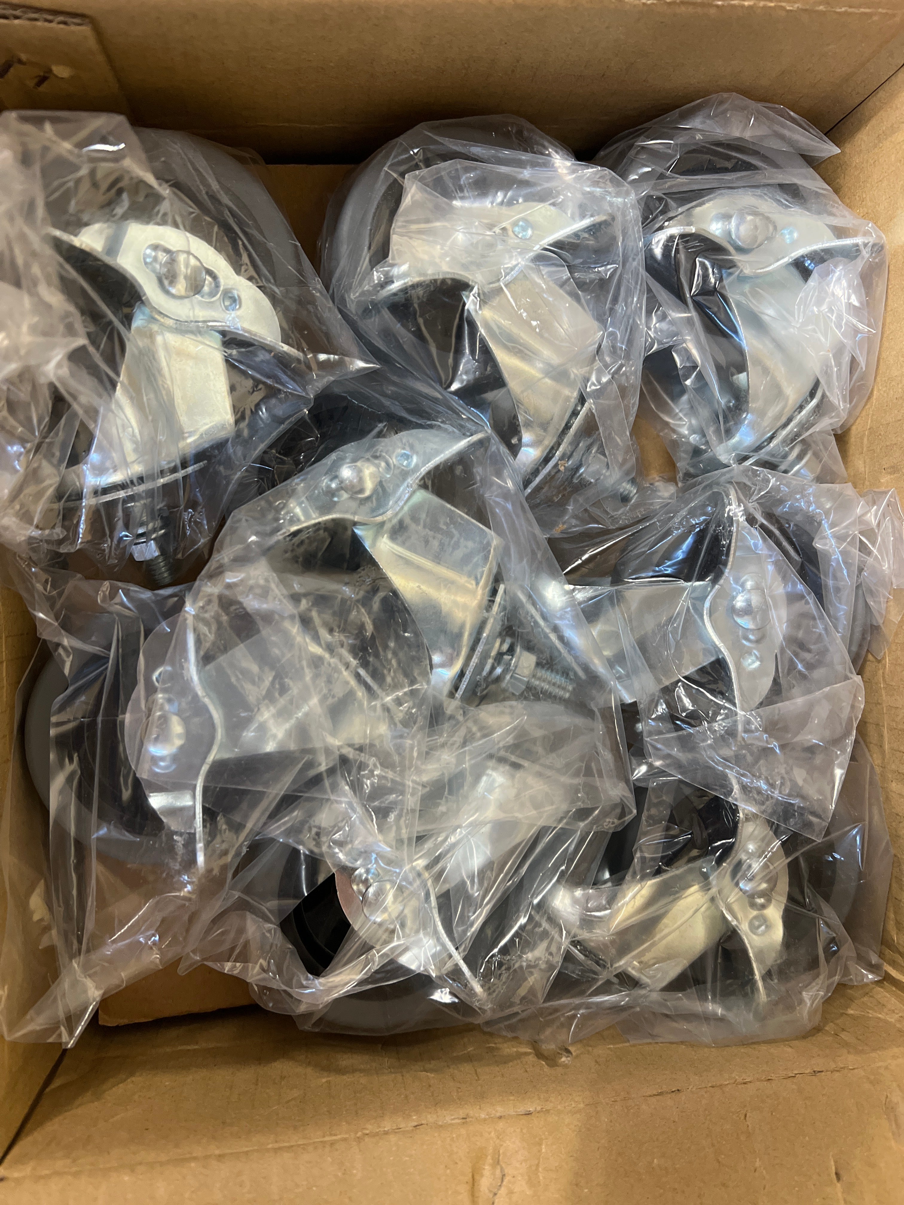 WHARSTM 3 inch locking swivel stem casters set of 16 with brake