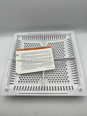 Hayward WGX1032BHF2 12-Inch White High Flow Square Drain Cover with Inner Frame