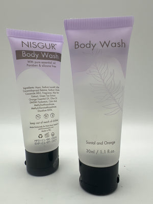 NISGUR Leak-Proof Travel Size Body Wash 1 Oz – 100 Pack