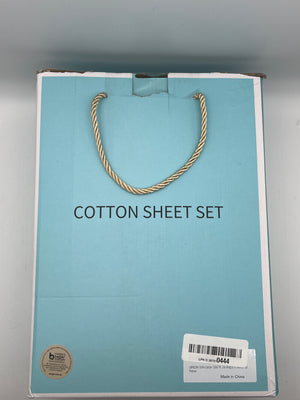LBRO2M 100% Cotton 1200 Thread Count King Size Sheets Set