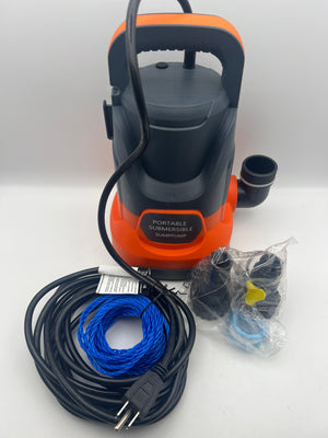 Sump Pump Submersible Water Pump 1HP 4500 GPH Portable Transfer Utility Pump for Pool Draining and Basement Flooding