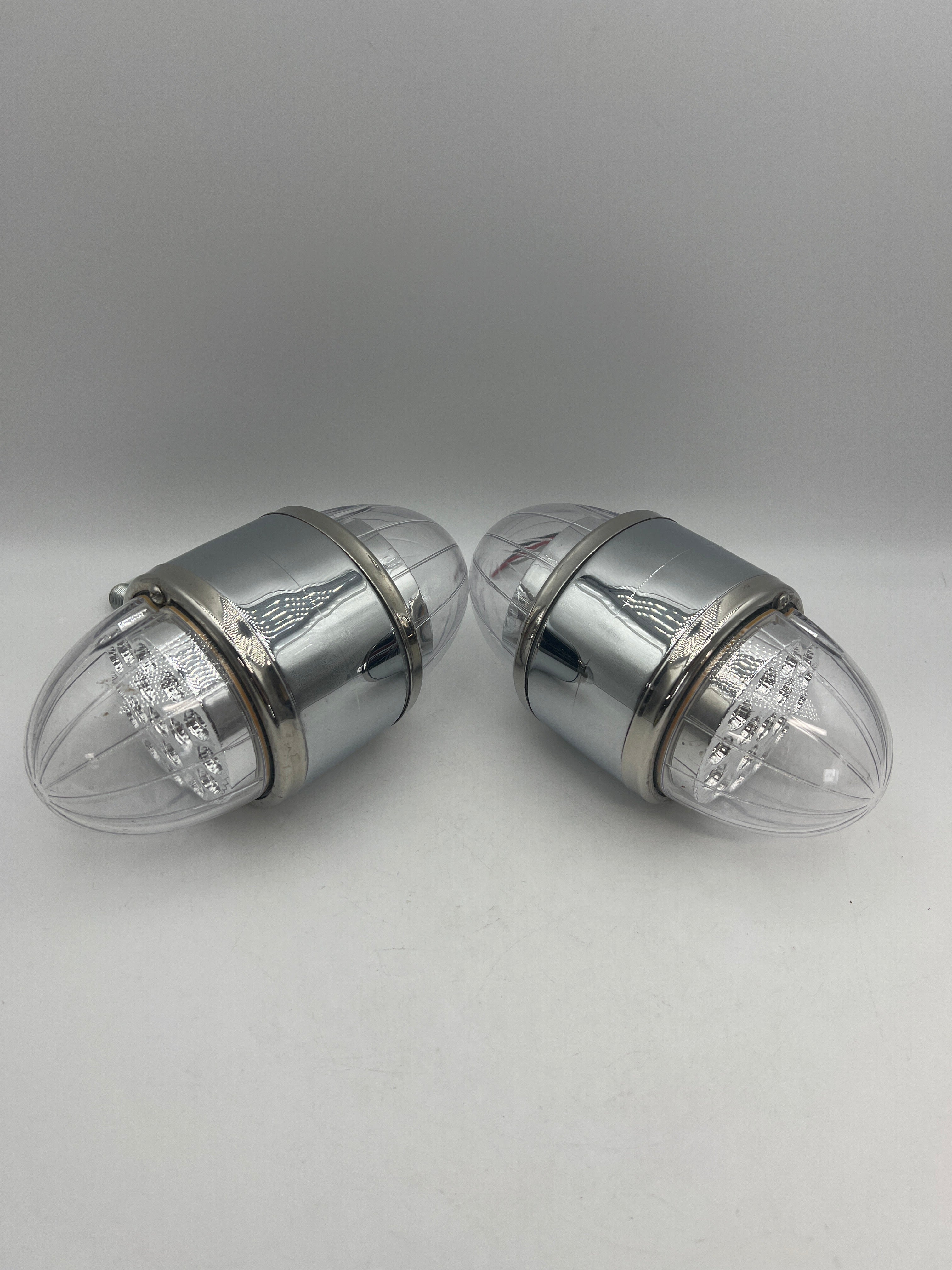 Partsam 2Pcs Amber/Red 17 LED Dual Revolution Watermelon Lights