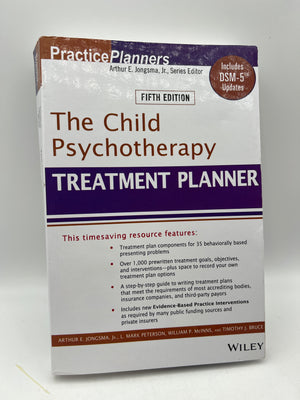 The Child Psychotherapy Treatment Planner back cover