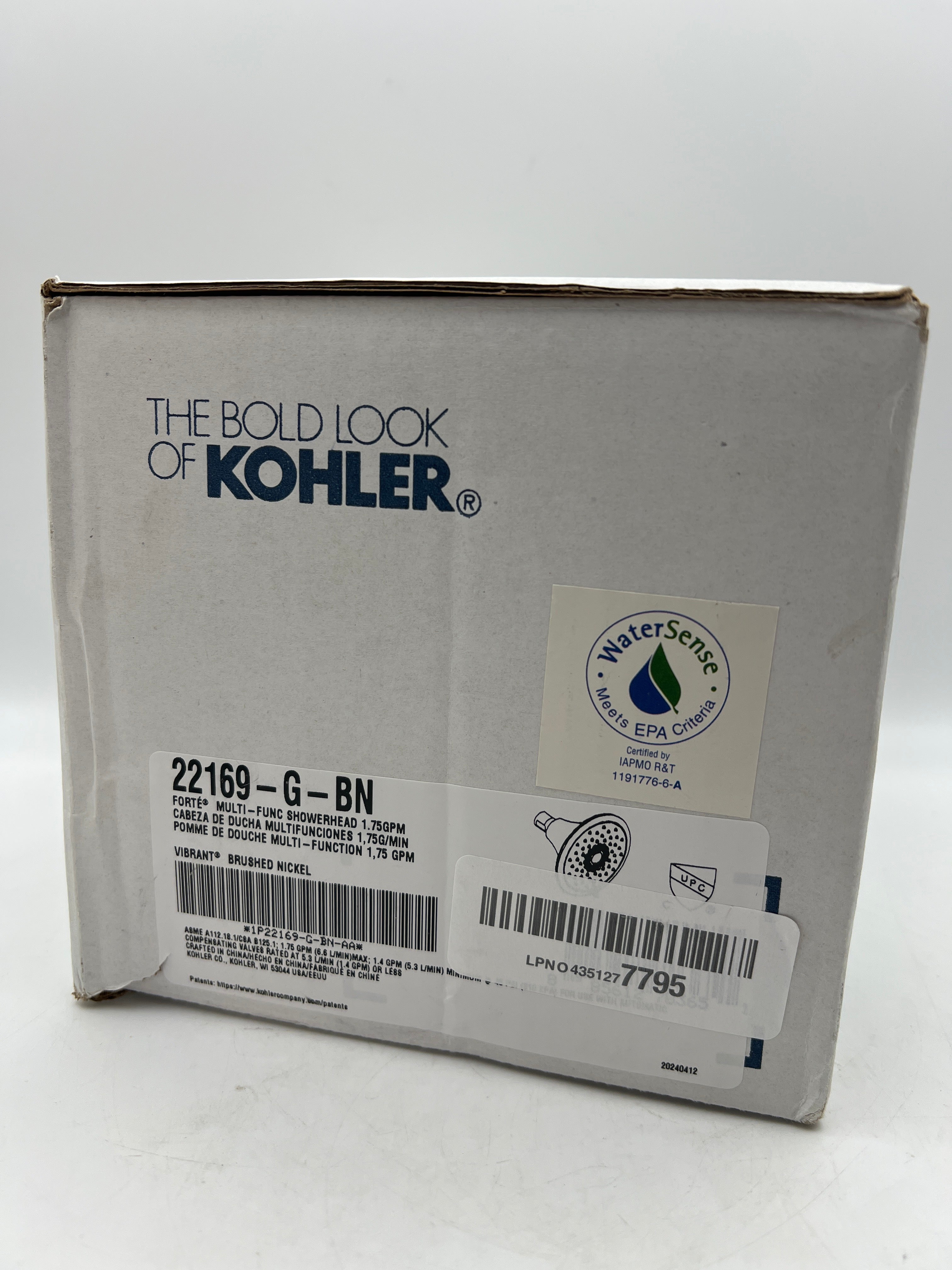 Kohler 22169-G-CP Forté Three-Function Showerhead