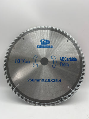 10-Inch 60-Tooth Carbide-Tipped Circular Saw Blade