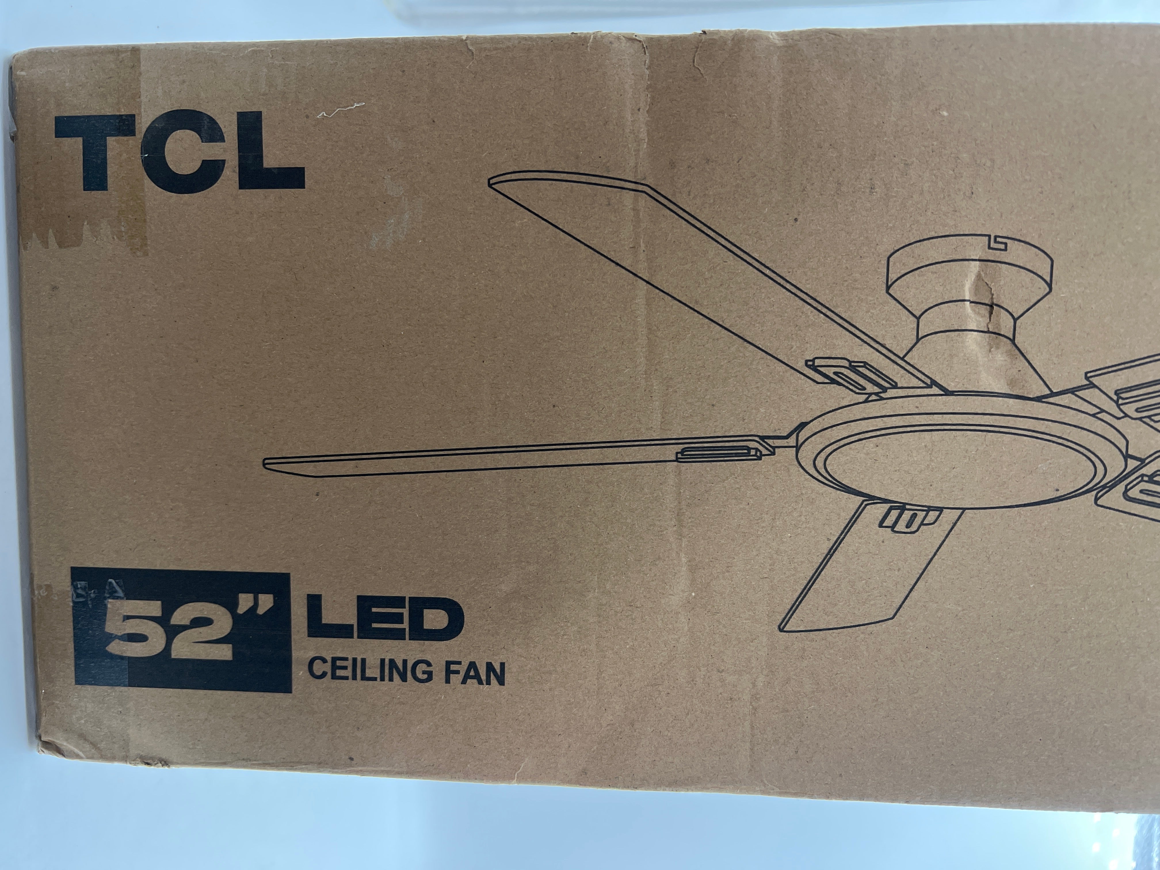 TCL 52-Inch Low Profile Ceiling Fan with Light and Remote Control