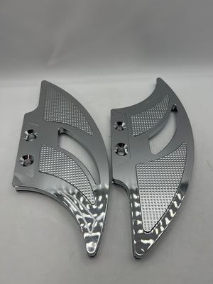 BAKAFOH Aluminum Bat-Shaped Driver Floorboards for Can-Am Ryker 600/900