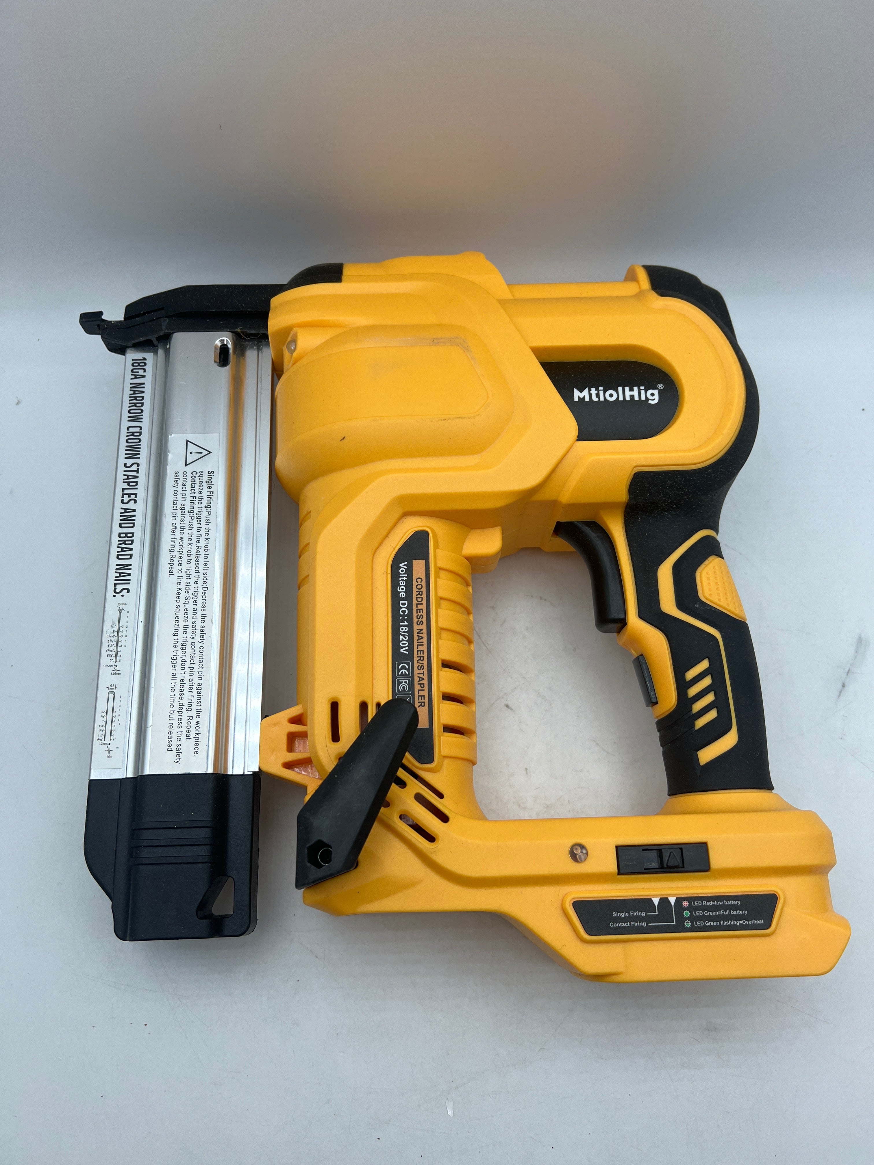 Cordless 2" Brad Nailer Compatible with Dewalt 20V Battery