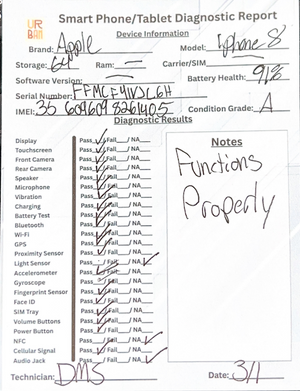 Apple iPhone 8 64GB Unlocked Silver