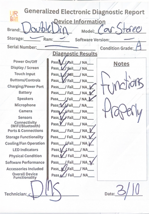 Double Din Car Stereo with Bluetooth