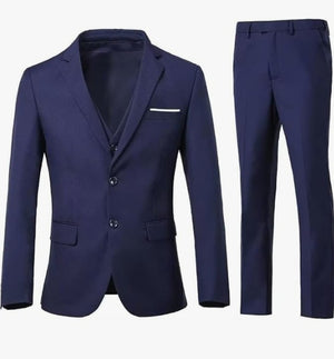 Men's Navy Blue Slim Fit Suit