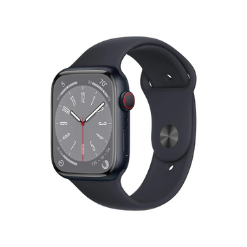 Apple Watch Series 8 GPS + Cellular 45mm Midnight Aluminum Case with M/L Midnight Sport Band Renewed Premium