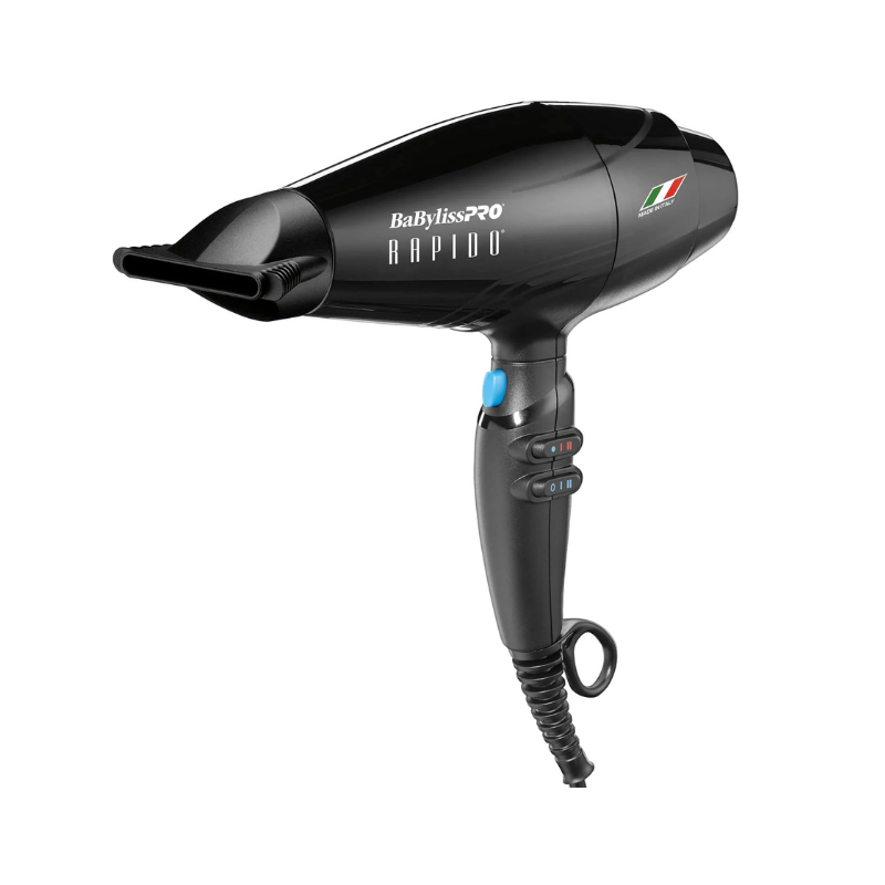 BaBylissPRO Nano Titanium Italian Rapido Hair Dryer - Professional, Lightweight 2000 Watt Blow Dryer