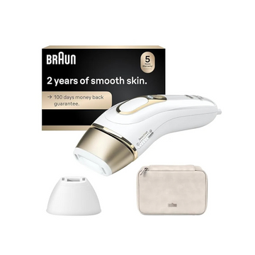 Braun Smart IPL, Silk·Expert Pro 5: at Home Laser Hair Removal for Women and Men, Permanent Visible Hair Reduction in Hair Regrowth for Body & Face, with Venus Swirl Razor, Corded, IPL5137