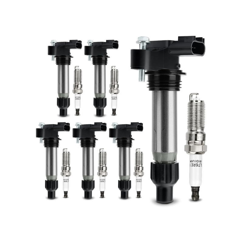 UF569 Ignition Coil &12622561 Double Iridium Spark Plug For Buick Allure Enclave LaCrosse/Cadillac ATS XTS CTS SRX STS/Chevy Impala Malibu Equinox Traverse/GMC Canyon Acadia Terrain/Saturn/Suzuki