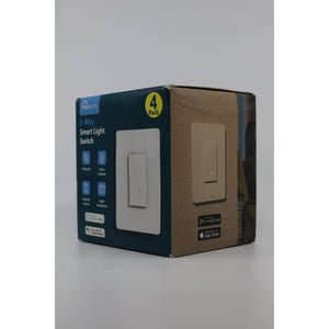 TREATLIFE 3-Way WiFi Smart Light Switch 4 Pack White Factory Sealed — photo 4