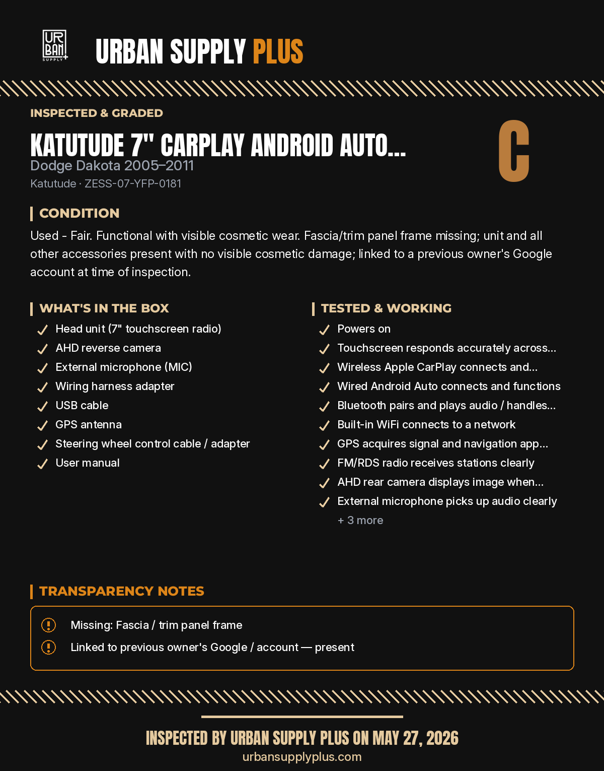 Diagnostic sheet