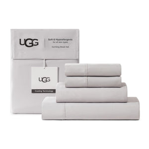 UGG Hedi Cal King Sheet Set 4-Piece Gray Factory Sealed — photo 4