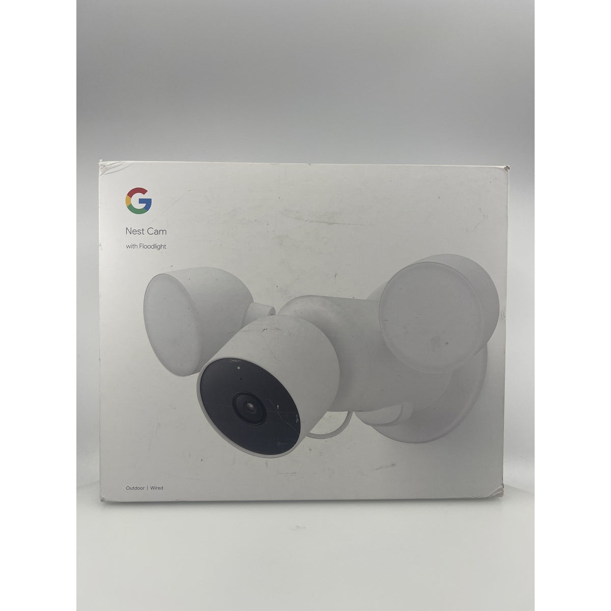Google Nest Cam with Floodlight Outdoor 1080p Security Camera White Like New — photo 1