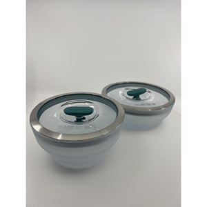 Anyday 4-Pc Microwave Cookware Set Glass Lids Medium Kale Open Box — photo 4