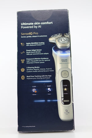 Philips Norelco i9000 Prestige Ultra box side rotary technology specs