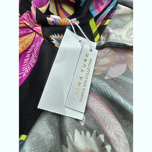 Trina Turk Luminary Swimsuit size 8 tag with removable cups
