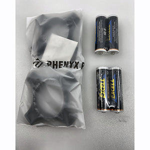 Phenyx Pro wireless mic accessories bag and AA batteries