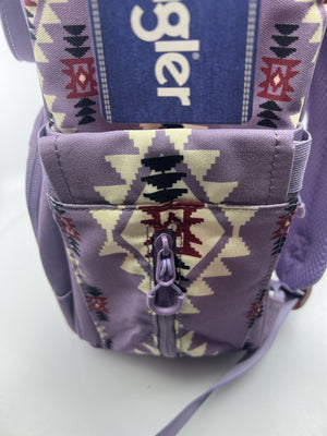 Wrangler Diaper Bag Backpack side pocket detail with tag