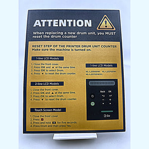 MCYCOLOR DR730 Drum Unit drum counter reset instruction card