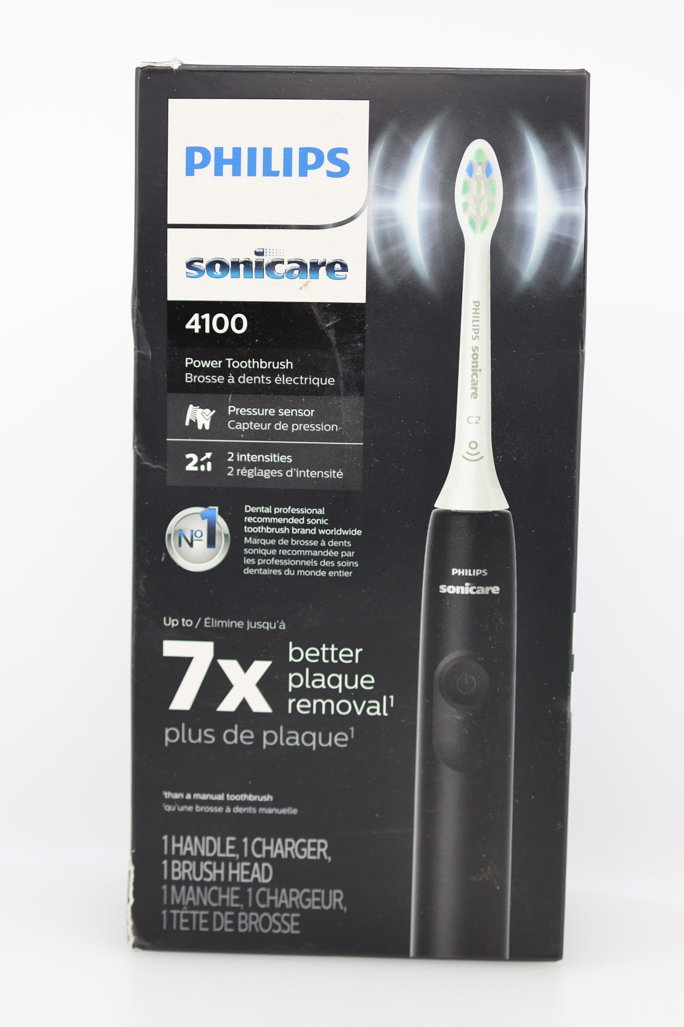 Philips Sonicare 4100 Electric Toothbrush Black Box Front
