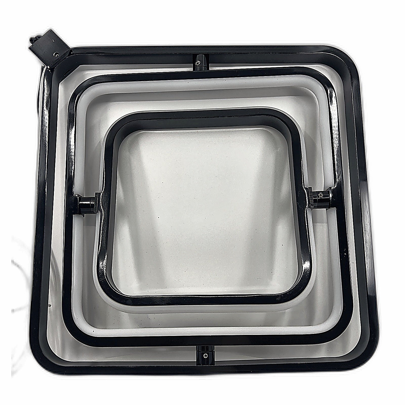 BNHHLZ 3-Ring LED Pendant Light Black Top View