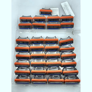 Fusion 5 style razor replacement blades orange and gray 33-count value pack
