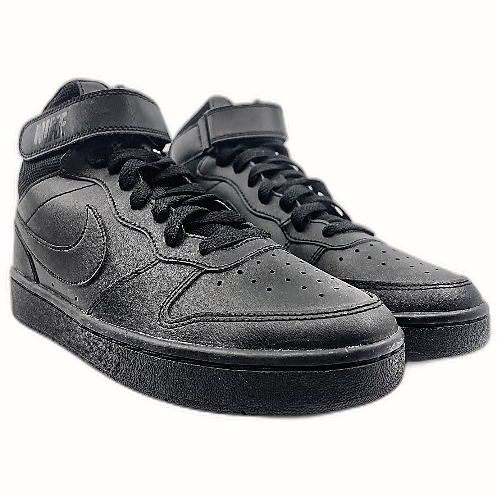 Nike Court Borough Mid 2 Triple Black Sneakers Pair