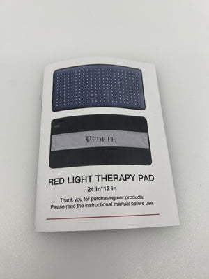 Pedete red light therapy pad instruction manual