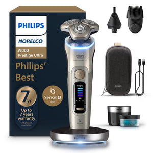 Philips Norelco i9000 Prestige Ultra box side SenseIQ Pro features