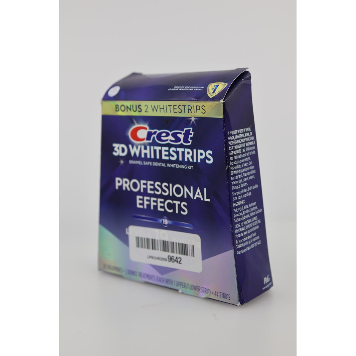 Crest 3D Whitestrips Professional Effects 44 Strips Open Box — photo 3