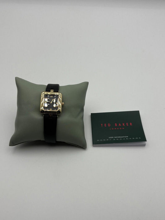 Ted Baker Ladies Black Vegan Leather Strap Watch (Model: BKPMSS3019I)