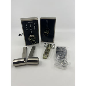 Schlage Touch Electronic Lock Century Lever Satin Nickel Open Box — photo 1