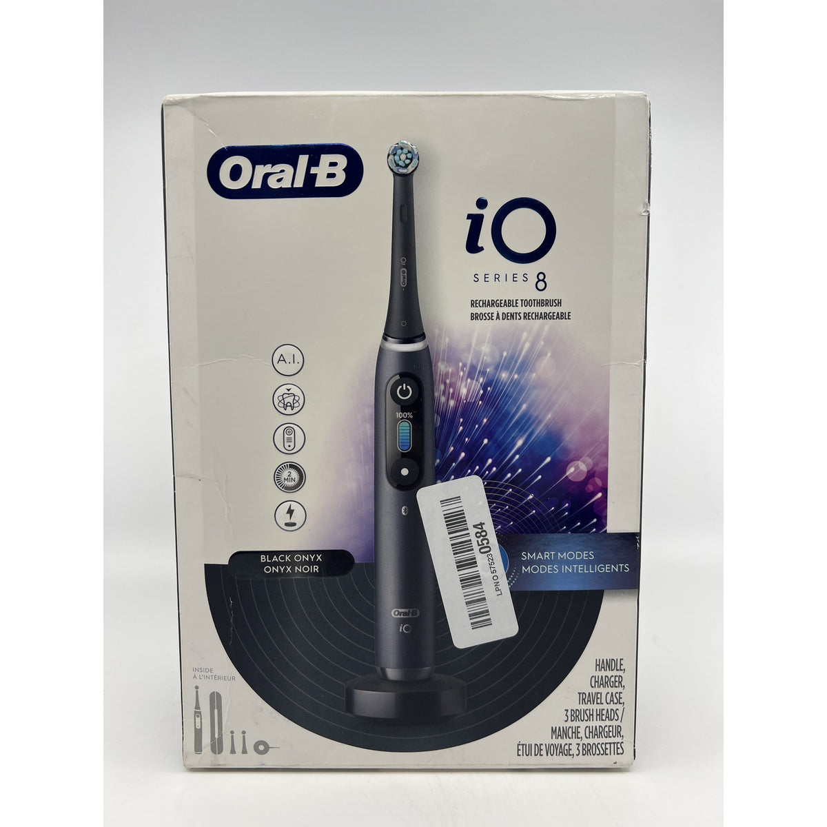 Oral-B iO Series 8 Electric Toothbrush Black Onyx 3 Heads Factory Sealed — photo 1
