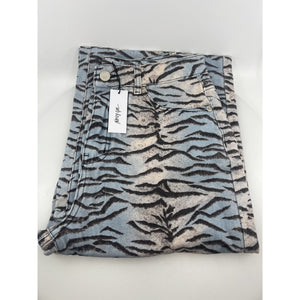 Nasty Gal Tiger Print Denim Wide Leg Jean Womens 8 New — photo 1