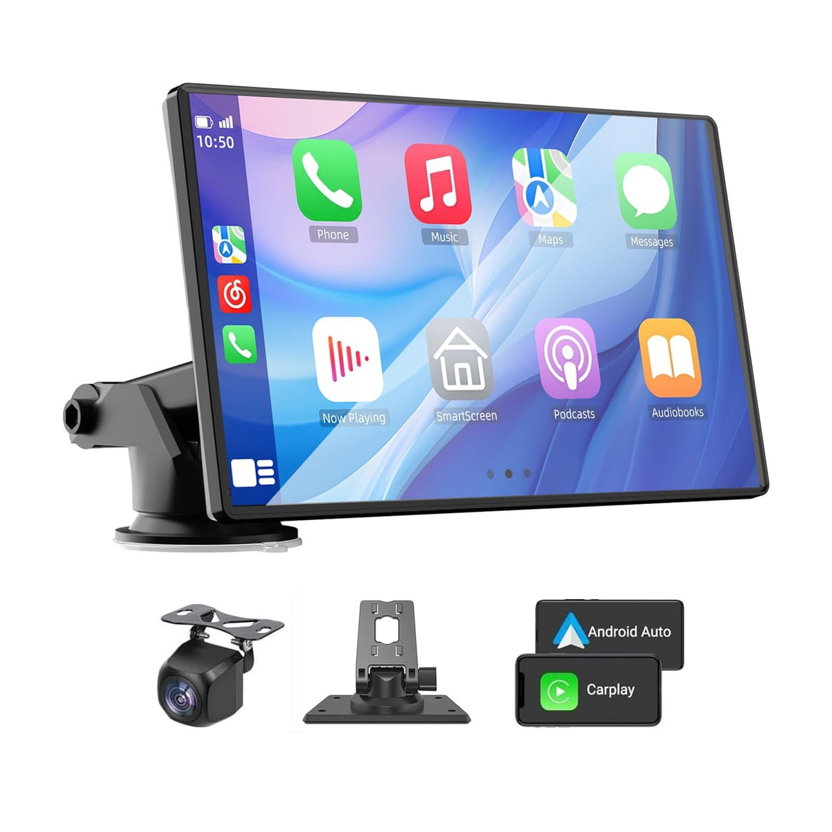 VUKARUAL VK1 Wireless CarPlay Android Auto 7" Portable Car Stereo Open Box — photo 6