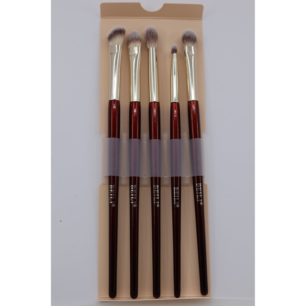 BK Beauty Essentials Eye Brush Set 5pc Burgundy New — photo 4