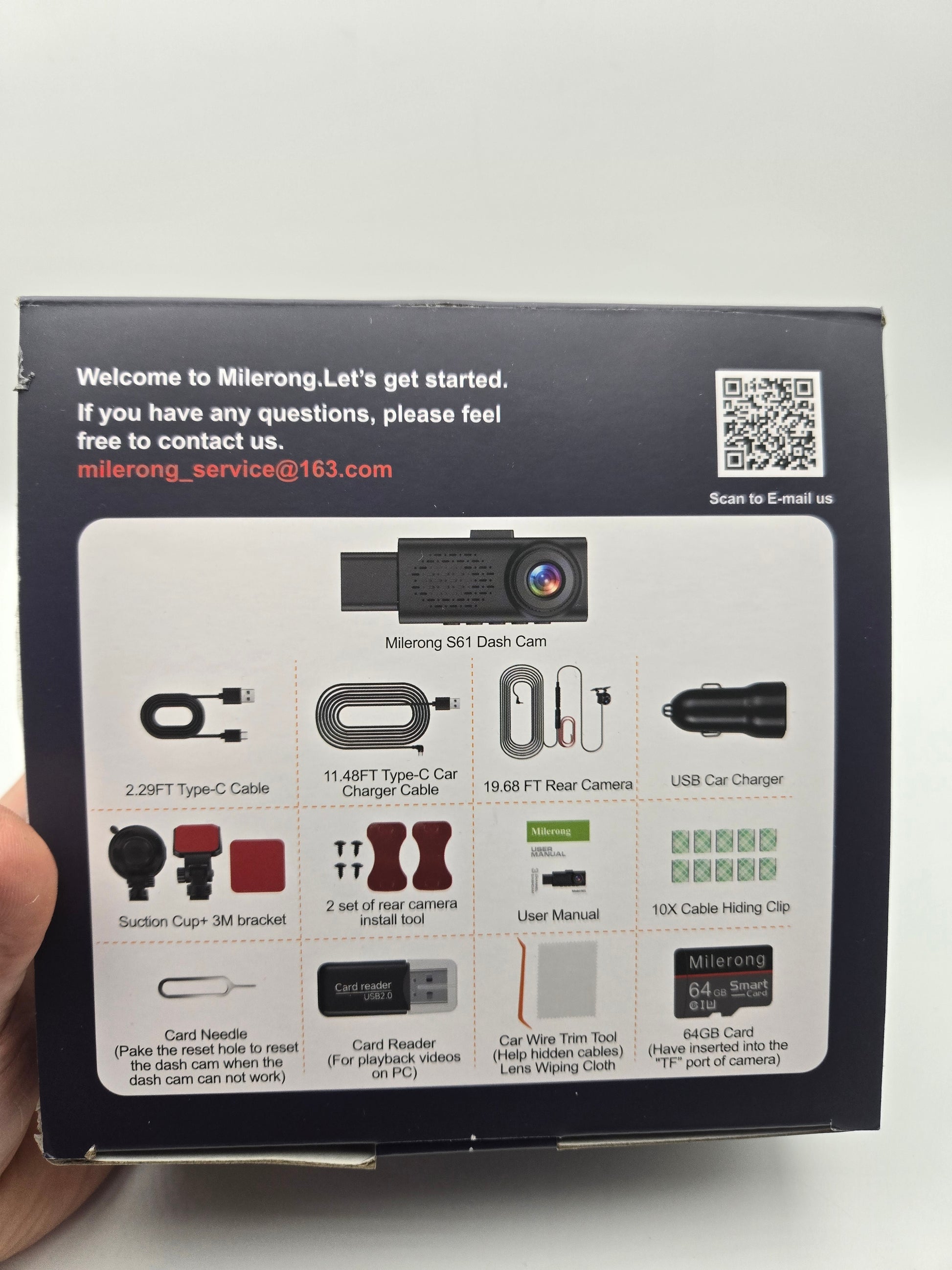 Milerong 2.5K 3 Channel Dash Camera