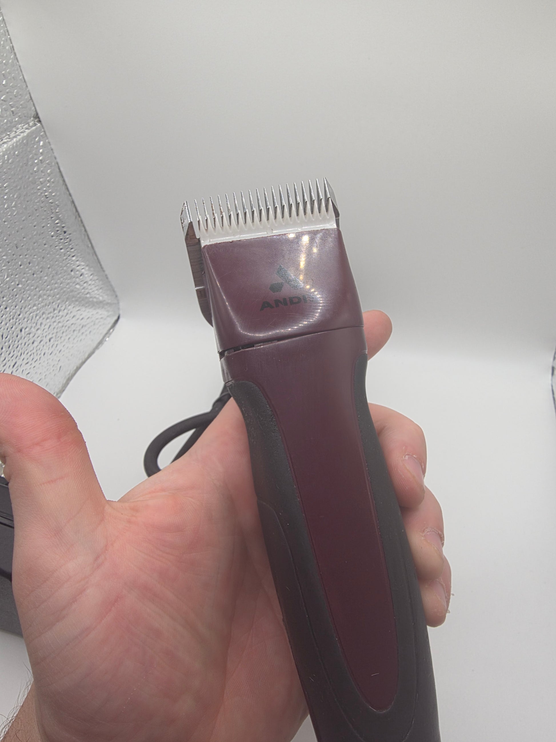 Andis 68530 Excel Professional 5-Speed Detachable Blade Clipper Kit - Burgundy
