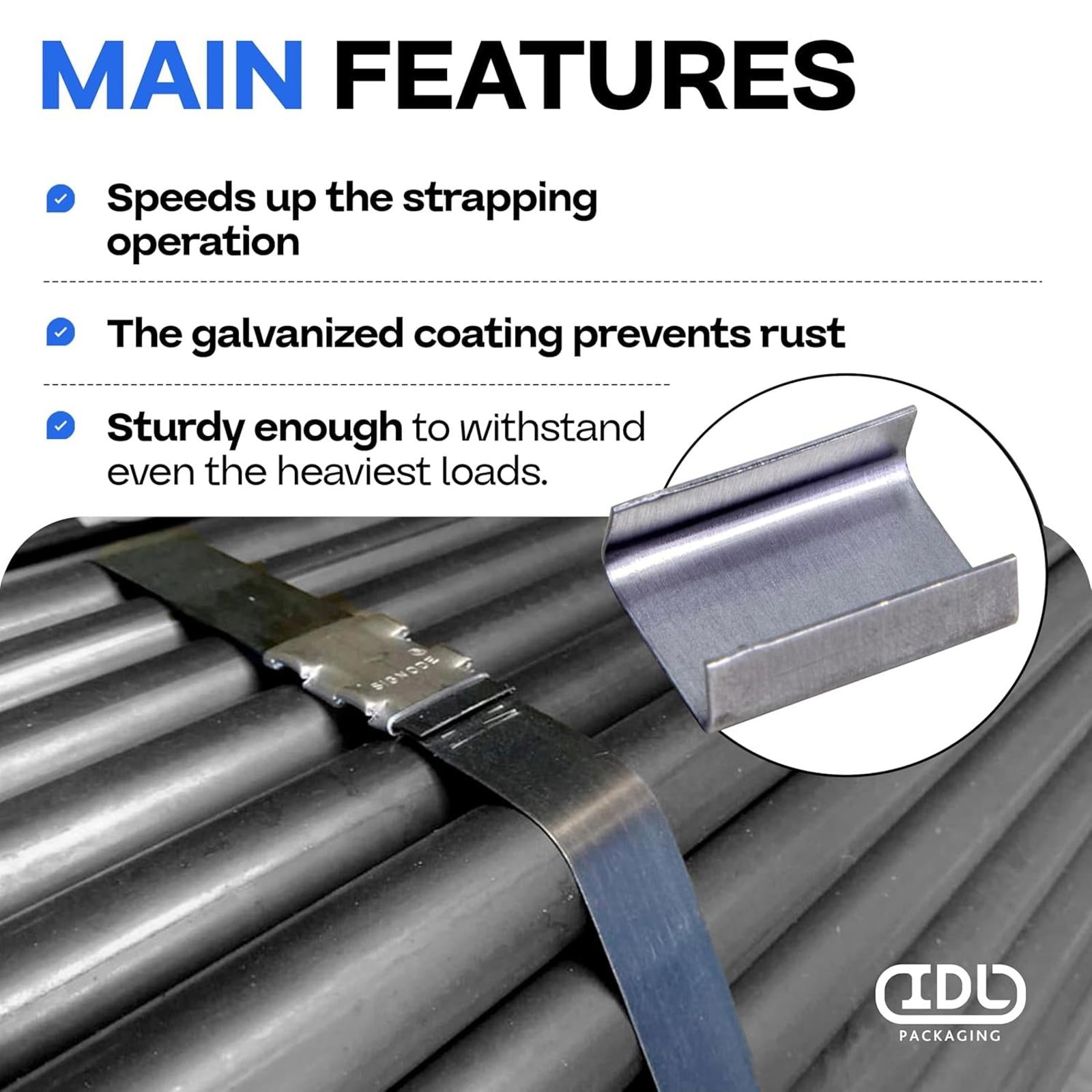 Steel Strapping Snap-On Seals 5/8