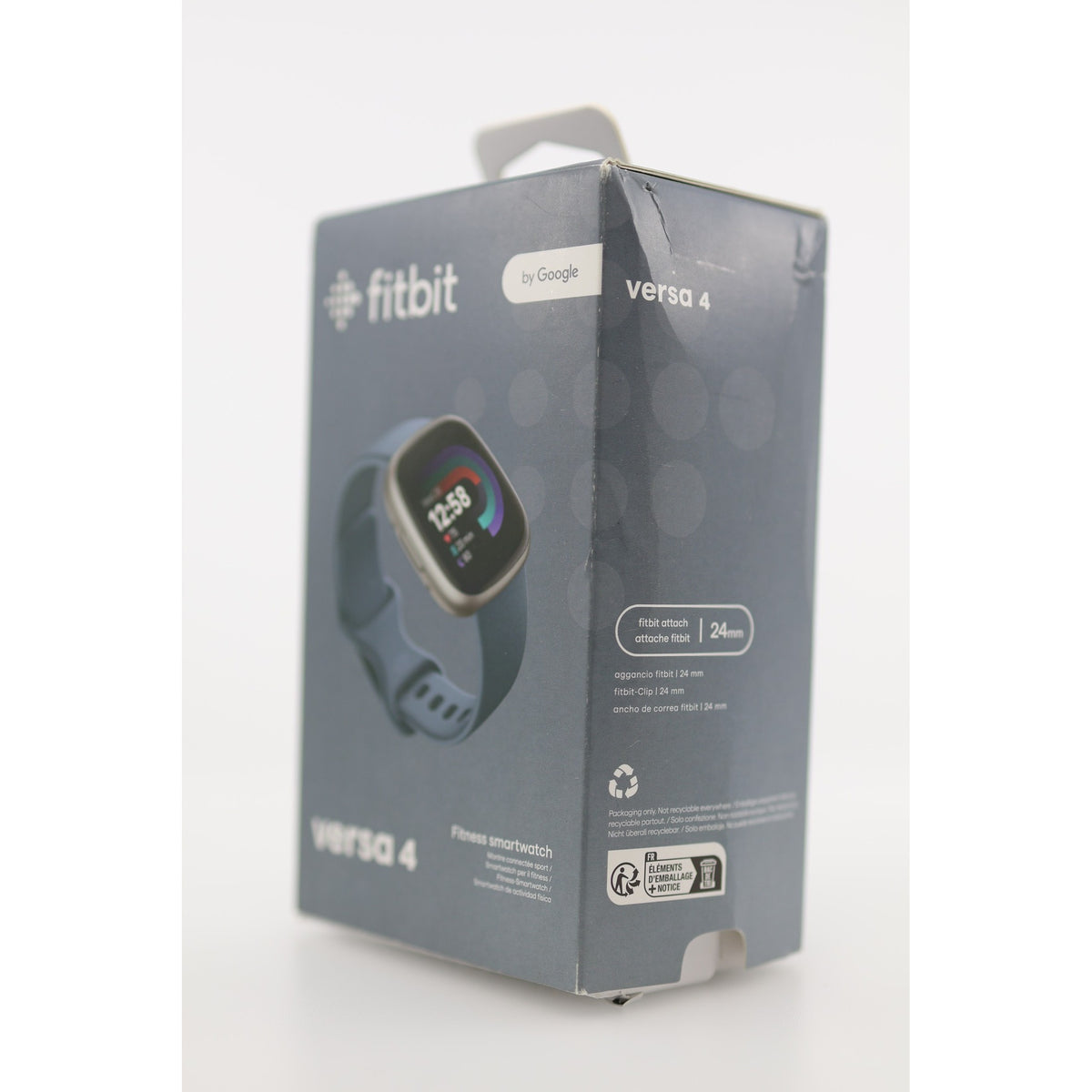 Fitbit Versa 4 Fitness Smartwatch Waterfall Blue/Platinum Open Box — photo 3