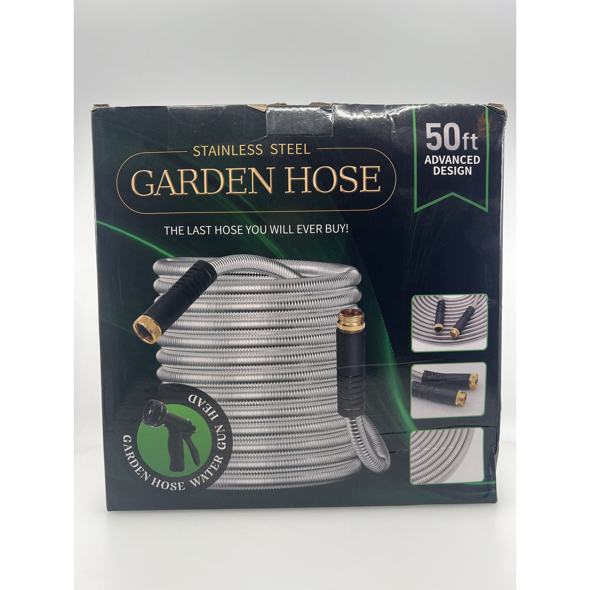Kebose Stainless Steel Garden Hose 50ft with 10 Nozzles New — photo 6