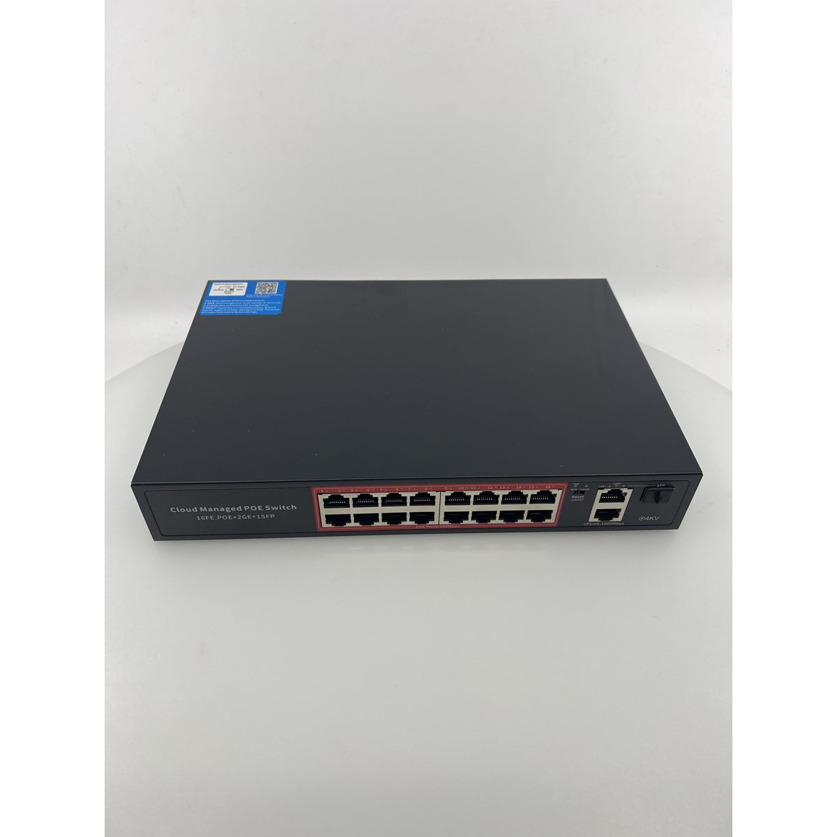 STEAMEMO 16-Port Managed PoE+ Switch 240W 2G Uplink 1.25G SFP Like New — photo 3