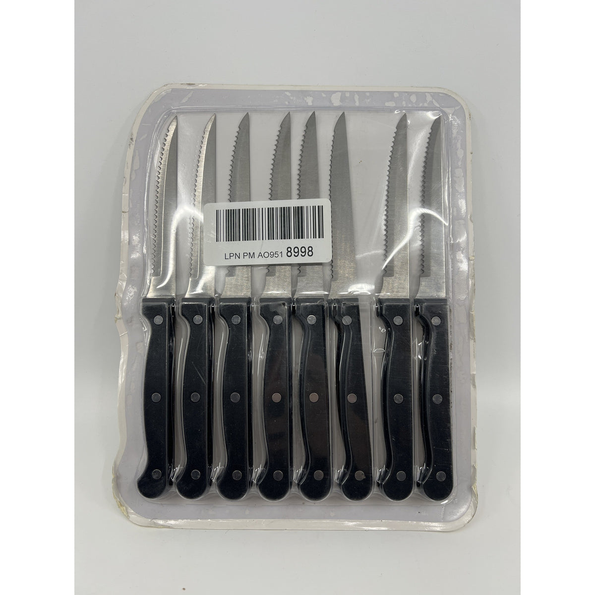 Serrated Steak Knife Set of 8, 9-inch High-Carbon Steel, Factory Sealed — photo 3