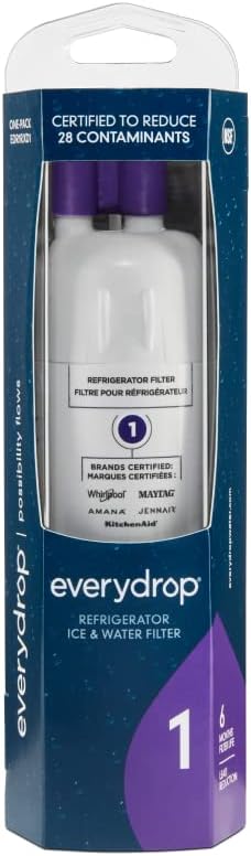 EveryDrop by Whirlpool Ice and Water Refrigerator Filter 1 EDR1RXD1 Single-Pack Purple